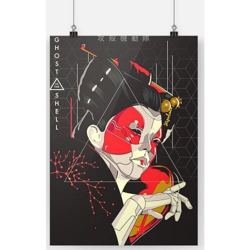 Ghost in the shell anime poster canvas painting decor wall art pictures bedroom study home living room decoration prints poster