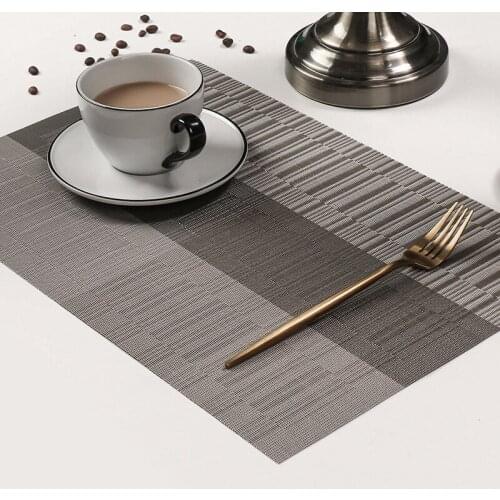 PVC Simple Style Oil Water Resistant Non-slip Kitchen Placemat Coaster Insulation Pad Dish Coffee Cup Table Mat Home Decor 51089