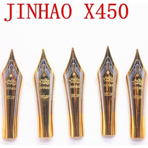 5PCS Luxury high quality Jinhao X450 Medium Gold tip Nib fountain pen School Student office stationery ink pens