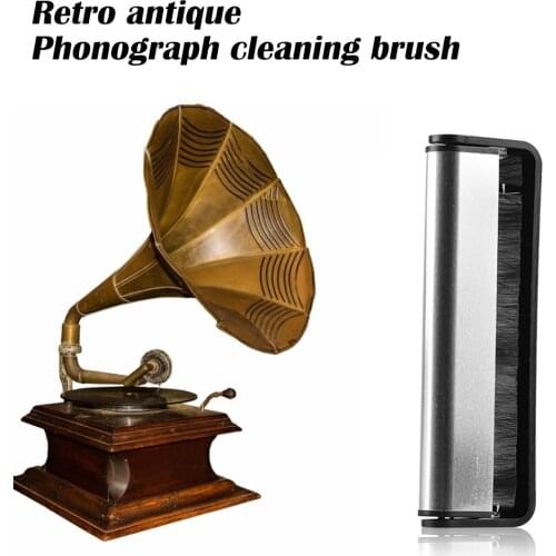 Vinyl Record Cleaning Brush Turntable Antique Gramophone Anti Static Carbon Fiber LP Record Cleaning Brush Supplies