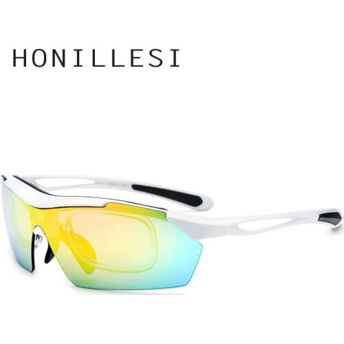 HONILLESI TR90 Polarized Sunglasses Men Sports Sun Glasses Women Outdoor Fishing Driving Protection Goggles 5 Lens 8005