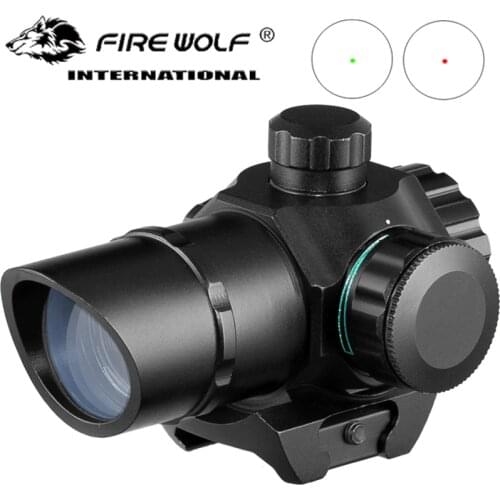 Tactical Skew Notch Mini 1x22 Red & Green Dot pistol Sight Scope Airsoft Riflescope Hunting Scope for 20mm Rail
