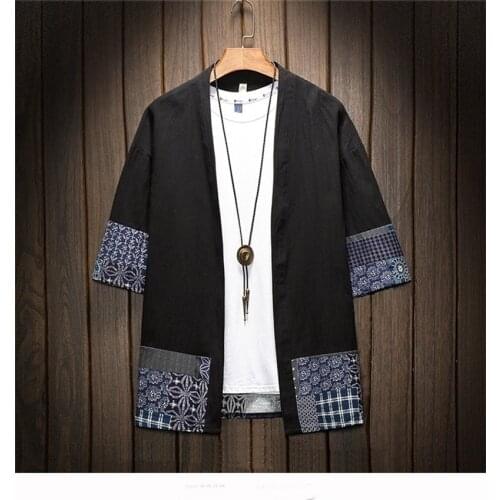 Japanese kimono traditional men clothing Japanese kimono men jacket male kimono shirt men samurai costume AA001