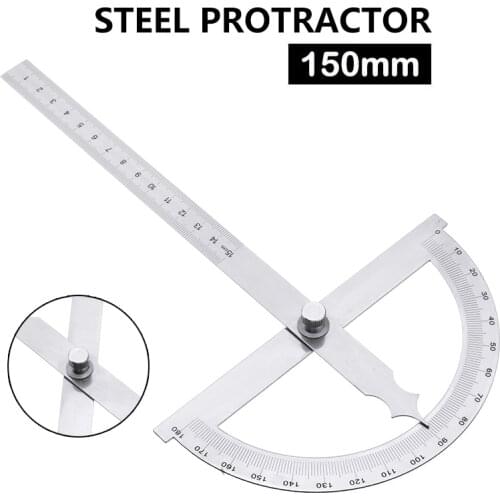 Stainless Steel Protractor Measuring Round Angle Gauge 180 Degree Semicircle Degree Woodworking Angle Finder Ruler Measure Tools
