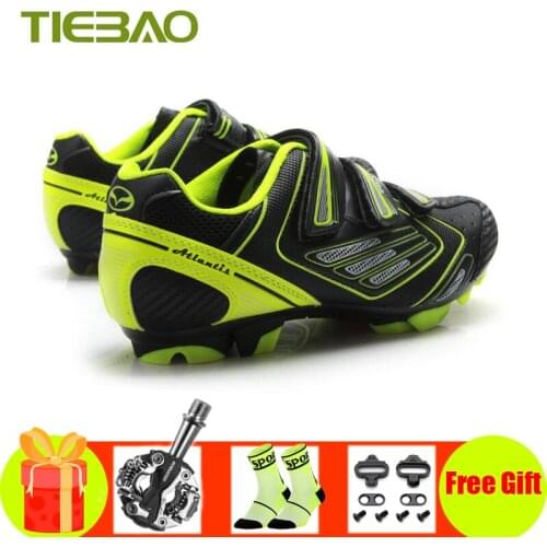 Tiebao Sapatilha Ciclismo Mtb Cycling Shoes Men Women Outdoor Self-locking Mountain Bike Shoes Spd Pedals Athletic Mtb Sneakers
