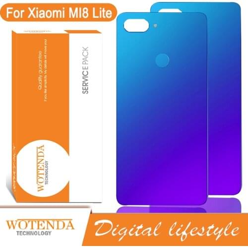 Back Housing Replacement for Xiaomi Mi 8 Lite Back Cover Battery Glass adhesive Sticker for Xiaom Mi8 Lite Rear cover