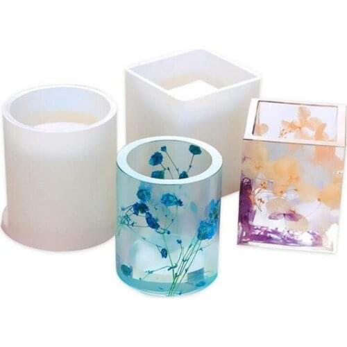 1Pcs Pen holder Crystal Silicone Casting Molds Sets Mixed Style Epoxy Resin Molds For DIY Jewelry Making Findings Supplies Kits