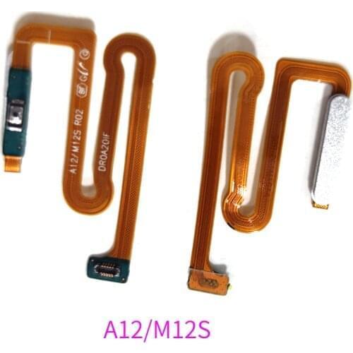 10PCS For Samsung Galaxy A12 A125 M12S M127 Fingerprint Power Switch ON OFF Home Button Side Key Flex Cable