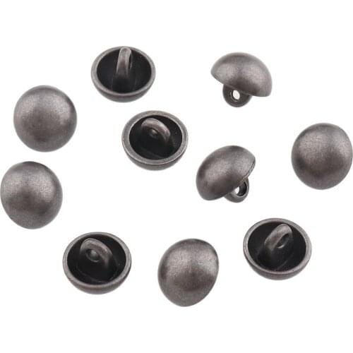 20pcs 10mm Metal Button Zinc Alloy Shank Button for Coat Jacket Windbreaker Buttons fastener Plating Sewing Supplies Gun black
