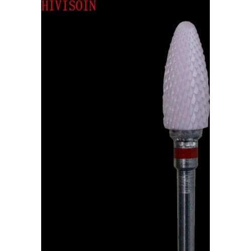 20Pcs Pink Zirconia Ceramic Dental Lab Burs - Bullet Shape -Cross cut (2701.060)