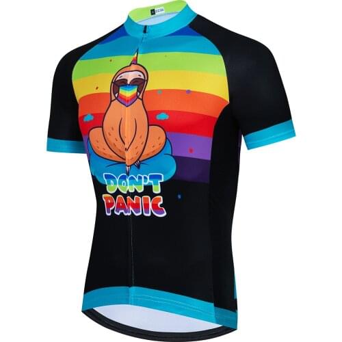 2021 Cycling jersey Men Bike jersey Mountain MTB Shirts Short sleeve Team Maillot Ciclismo Top Summer wear Road Cycling clothes