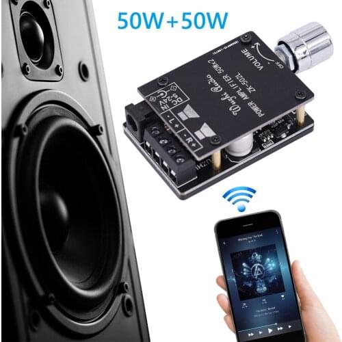 2x50W Mini Digital Power Amplifier Board Dual Channel Speaker Wireless Audio Stereo Bluetooth-compatible 5.0 Amp Module