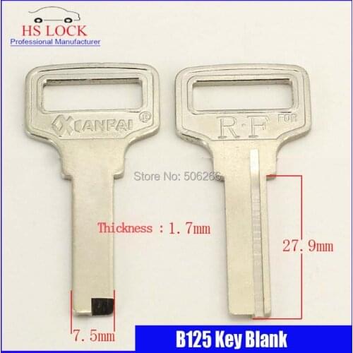 Big kuihua Left bath Reverse embryo door key blank Civil key blank suit for Vertical key cutting machine B125