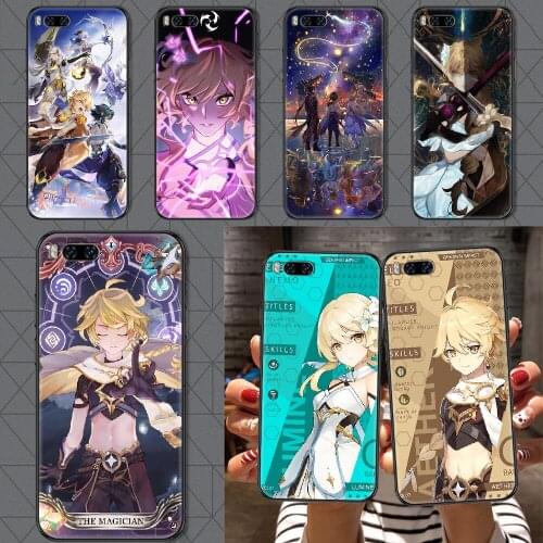 Genshin Impact Lumine Game Phone case For Xiaomi Mi Max Note 3 A2 A3 8 9 9T 10 Lite Pro Ultra black silicone Etui 3D cover art