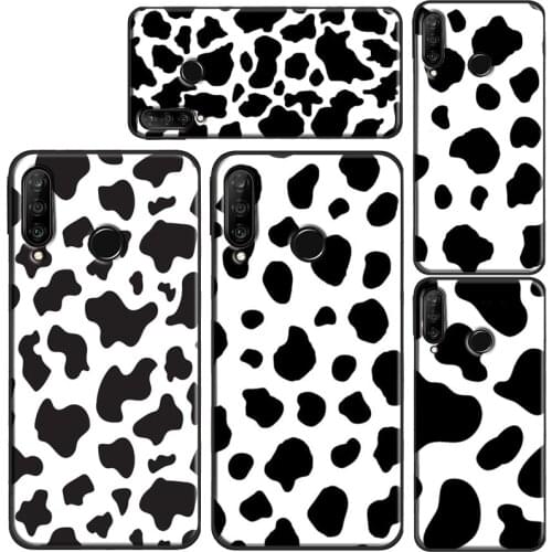 White Black Cow Print Phone Case For OnePlus 9 7 8 Pro Nord 7T 8T 9R For Realme 8 Pro 6 7 Q3 Pro GT C3 C11 C21