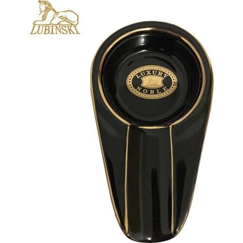 COHIBA & Luxury Cigar Ashtray Holder Ceramic Cigarettes Holder Home Office Acessory Tobacco Ash Tray Travel Ashtrays Gift Men