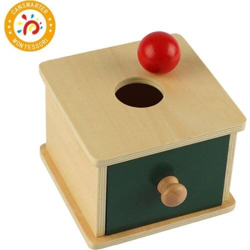 Montessori Kids Toy High-Quality Wood Ball Matching Box Preschool Training