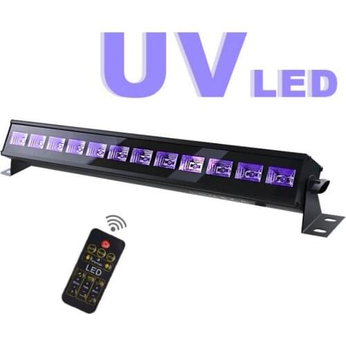 Disco 12 LED UV Violet Black Lights DJ Par Lamp UV For Party Christmas Bar Lamp Laser Stage Wall Washer Spot Light Backlight