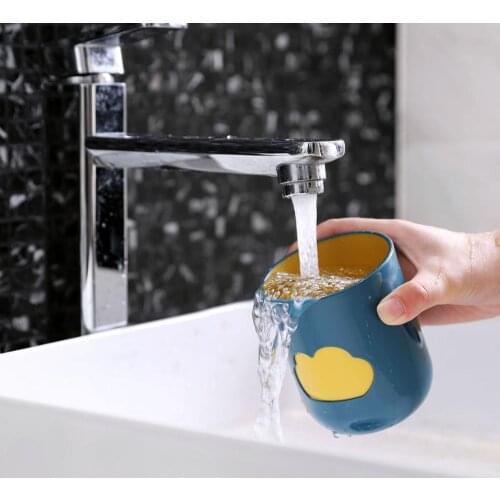 Carton Clould Travel Portable Washing Cup Couple Brushing Cup Plastic Toothbrush Cup Holder Tooth Brush Storage Organizer