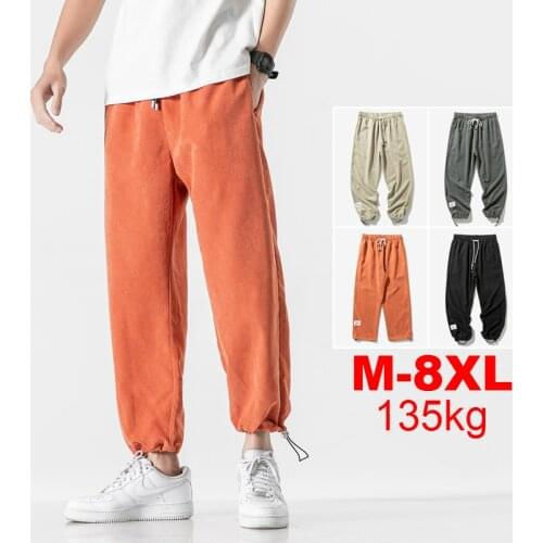 Joggers Men Hip Hop Jogger Pants Sports Stretched Harem Tracksuit Trousers Jogging Summer Plus Size 5XL 6XL 7XL 8XL Sweatpants