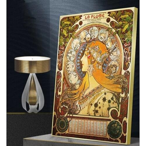 European Style Spring Goddess Painted Canvas Painting Living Room Bedroom Wall Art Interior Home Decoration Painting(No Frame)