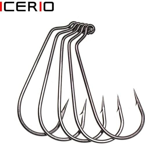 [100PCS] Hight Carbon Steel 60 Degree Jig Hook Fishing Hooks 32786 Size #1 #1/0 #2/0 #3/0 #4/0 #5/0 #6/0 #7/0 #8/0