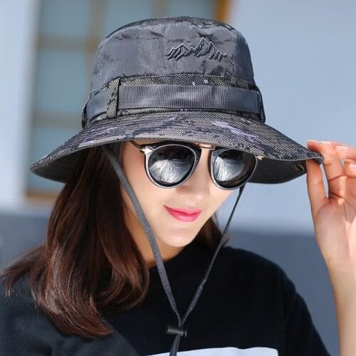 Summer Sunshade Cap Women Outdoor Trekking Camping Travel Climbing Sport Military Tactical Frog Bucket Beach Hiking Boonie Hat