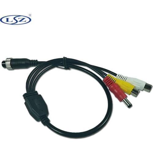 LSZ aviation head adapter for direct use in car surveillance video recorder connection audio / video power cord