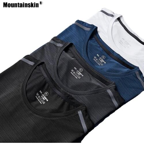 Mountainskin Mens Running Breathable T-Shirt Outdoor Sports Hiking Camping Trekking Quick Dry Top Fishing Short sleeves VA930
