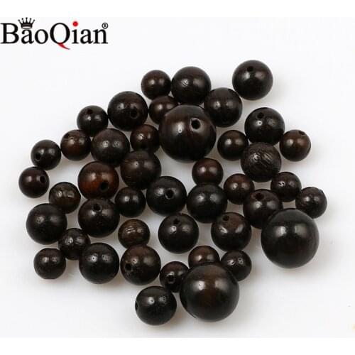 6-15mm Natural Redwood Round Ball Wooden Beads For Jewelry Making DIY Wood Crafts Home Decoration Handicrafts