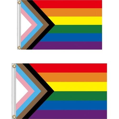 Rainbow Flag 6 Stripes Large Pride Flag Support Gay Pride Banner with Brass Grommets for Hanging Indoor Outdoor