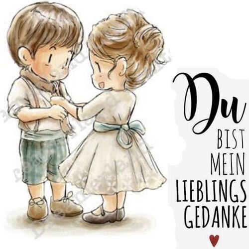 Boys and girls cartoon pattern Stamp And metal die Scrapbooking Alphabet Stamp Embossing Craft making Silicone Transparent Stamps