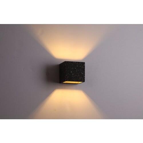 Nordic Water Mill Stone Wall Lamp Staircase TV Wall Background Wall Decor Wall Lights Bathroom Bedroom Bedside Lamp Marble Light