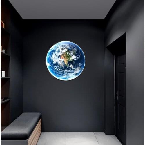 Modern LED Earth wall lamp luxury creative mural lamp living room background wall decoration lamp art bedroom bedside Wall lamps