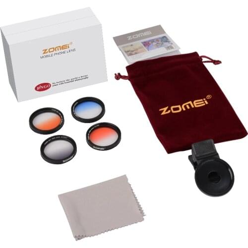 ZOMEI Universal 37mm Clip-On Graduated Gray Filter Camera lens for Cell Phone 6/6s Samsung