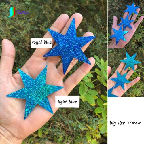 Weight 500g (850pcs) Big 70MM Holographic Hexagonal Star Sequins,Large 7CM Laser Star Decoration DIY Sequins S0002L