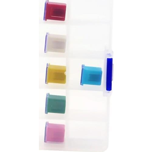 6pcs JCASE Box Shaped Female Push In Fuse 20A 25A 30A 40A 50A 60A F2825-Z