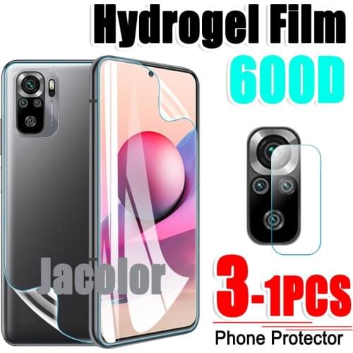 600D Safety Hydrogel Film For Xiaomi Redmi Note 10 Pro Max Back Screen Protector Camera Glass Redmy Note10 10Pro 10s Note10Pro