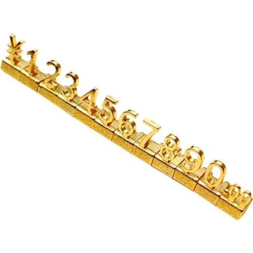 10 Sets 3D Metal Jewelry Price Display Cube Set Adjustable Mini Numbers Jewelry Price Cubes Tag