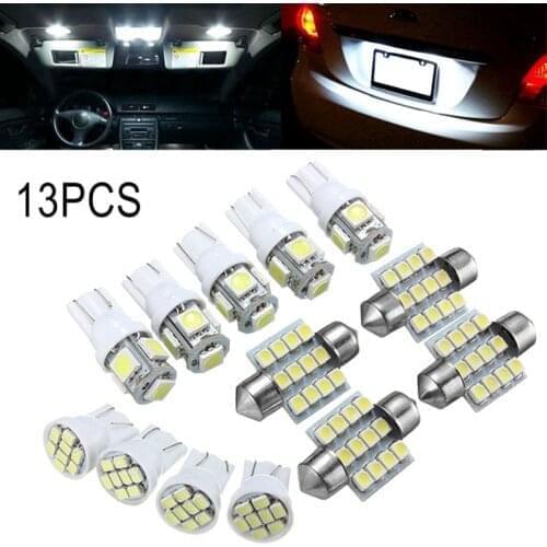 13Pcs/Set Car Interior lights LED Auto Interior Light Marker Lamp Side Wedge Parking Bulb for Lada Canbus Car Styling