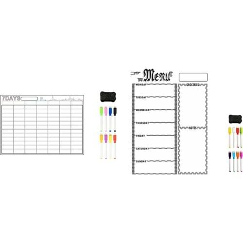 2 set A3 Magnetic Whiteboard Sheet-1 set with Magnetic Eraser+instructions & 1 set without Magnetic Eraser+instructions