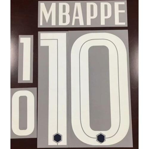 2021 Super A number France MBAPPE POGBA GRIEZMANN KANTE BENZEMA number font print, Hot stamping patches badges