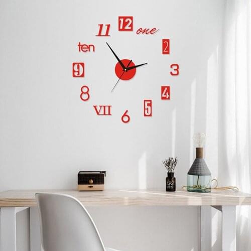 3D Wall Clock Acrylic Large Wall Sticker DIY Wall Watch Home Decor Room Decor Home Decor Accessories