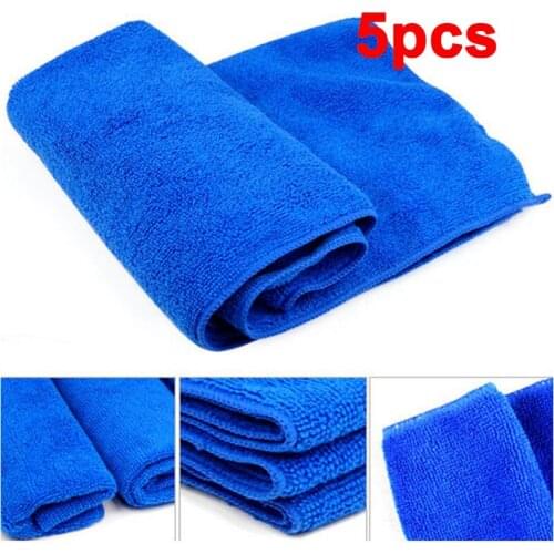 5pcs Car Wash Microfiber Towel Car Cleaning Drying Cloth Hemming Car Care Cloth Detailing Car Wash Towel