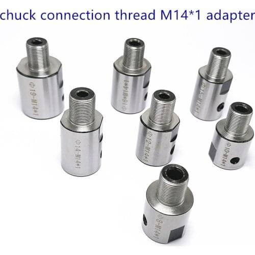 8/10/12/14/15/16/19mm M14 adapter M14*1 Connecting rod Connector Bushing For woodworking chuck Lathe Bench Mill DIY M14 adapter