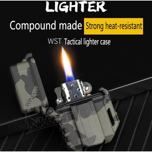 Heated-Resistant Lighter Case Pouch Thumb Release Tactical Holder LIghter Armor Molle For Belt Or Vest Attachment