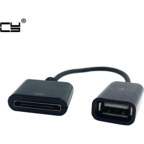 Black & White Dock 30pin Female to USB 2.0 Female Data Charge Cable 10cm