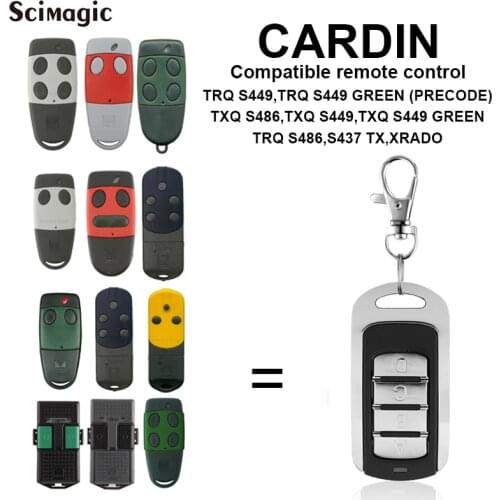 For CARDIN S435 S449 S486 S476TX2 TXQ Garage Door Remote Control Gate CARDIN 433.92 868 MHz Garage Opener CARDIN Clone