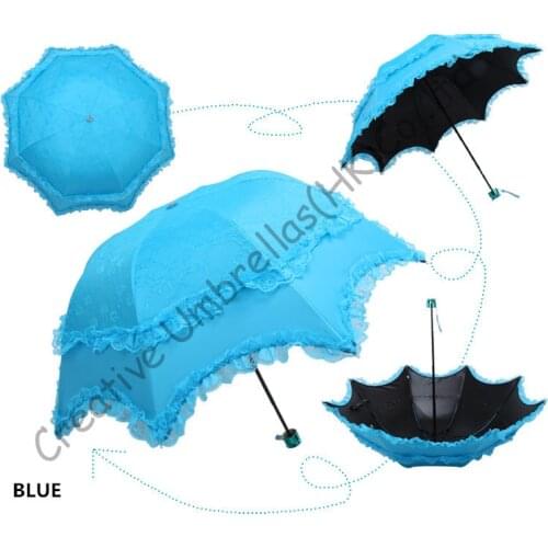 Double layers,UPF>50+ Arched Korea Parasols,black coating 2 times,sunshade,silk embroidery,bag parasol,UV protecting,assorted