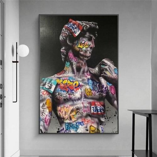 Gaffiti Art Of David Canvas Art Paintings on the Wall Art Posters and Prints Street Art David Sculpture Pictures Decor Pictures